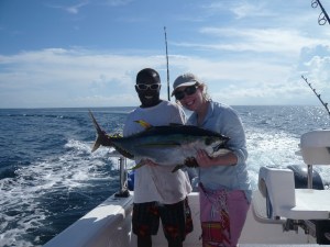 Alex fishing in Mozambique
