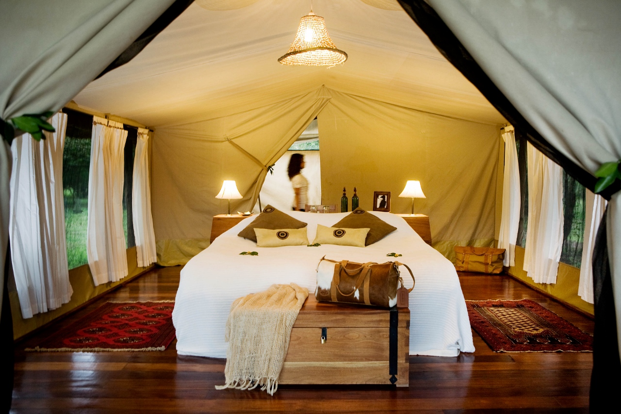 Tent at at Karen Blixen Camp, Masai Mara
