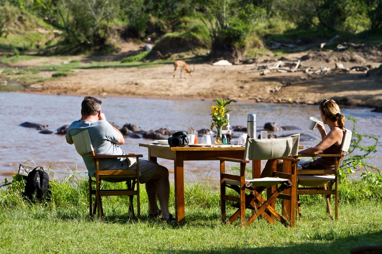 Lunch at Karen Blixen Camp, Masai Mara