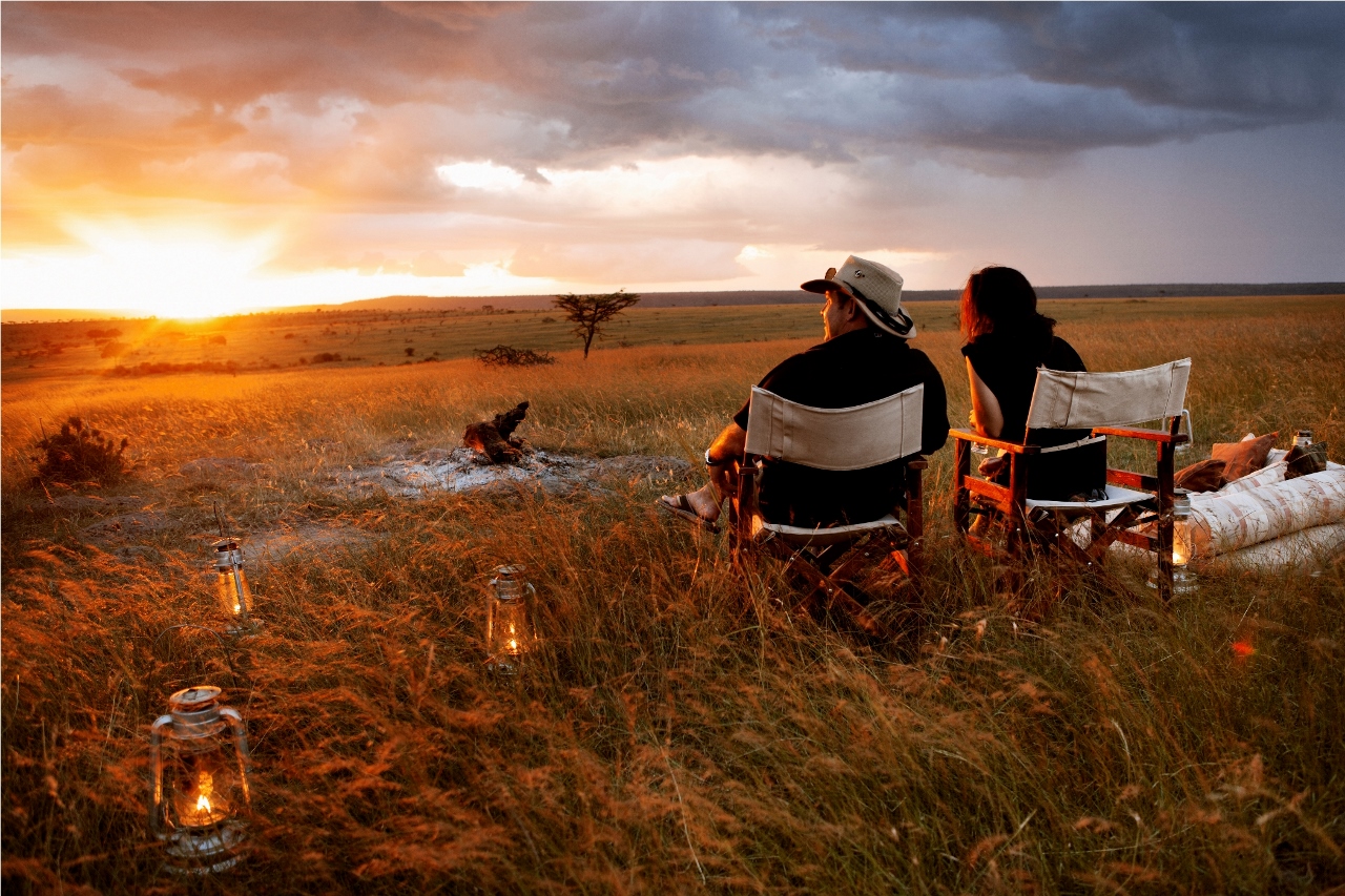Sundowner at Karen Blixen Camp, Masai Mara