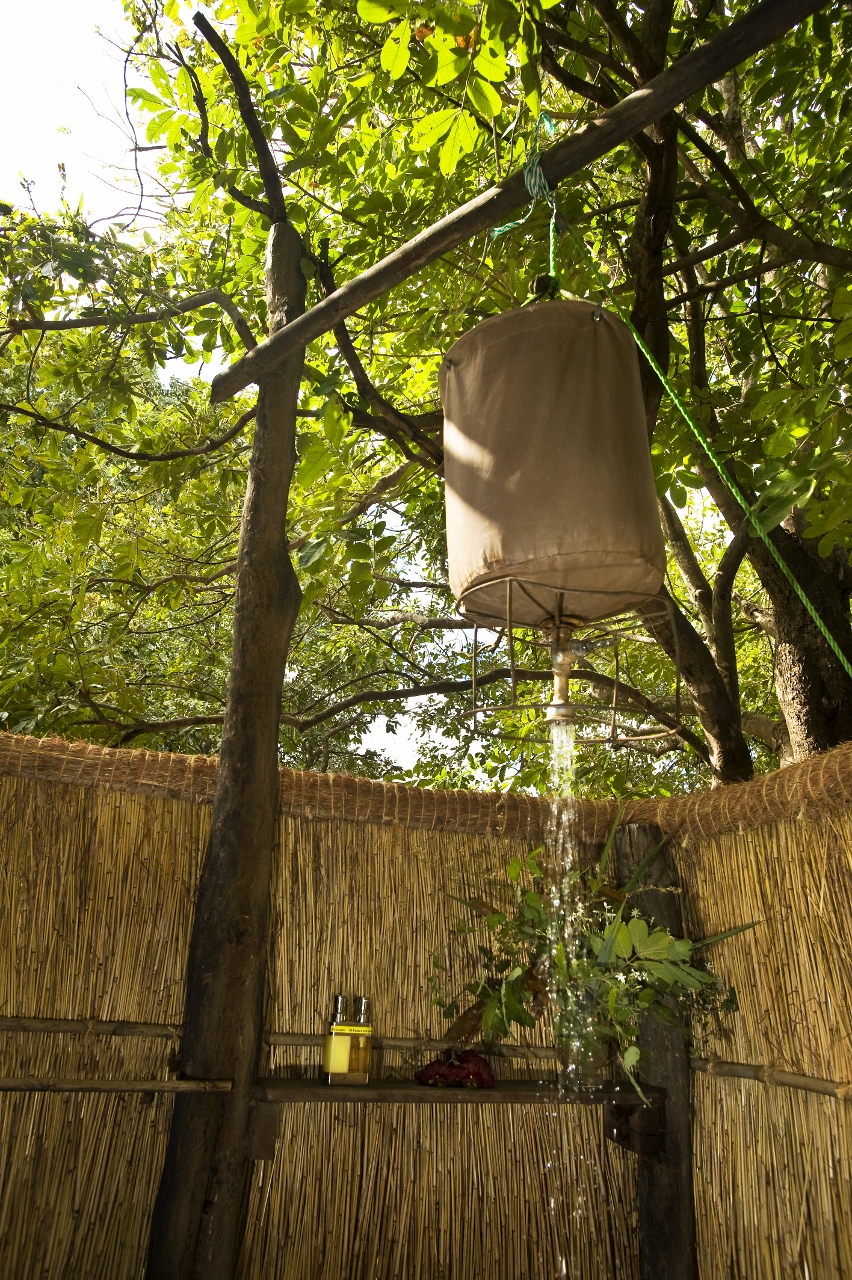 Bucket Shower at Island Bush Camp