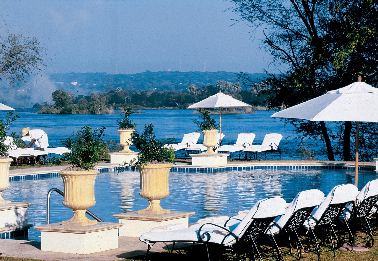 Pool at the Royal Livingstone, Victoria Falls