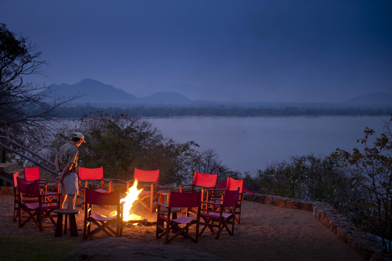 Waterskiing at Pumulani, Lake Malawi