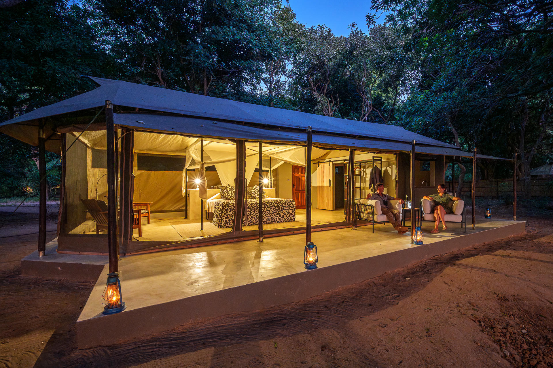 View of tented suite at Tena Tena Camp