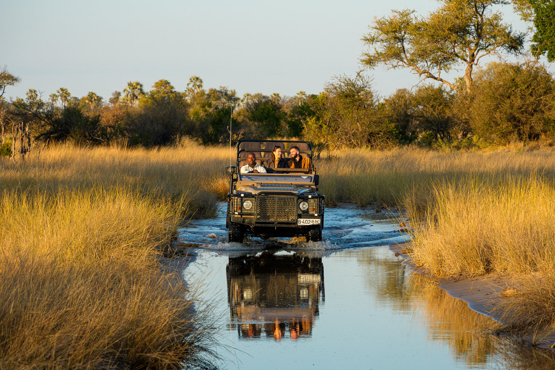 on a game drive from Jacana Camp