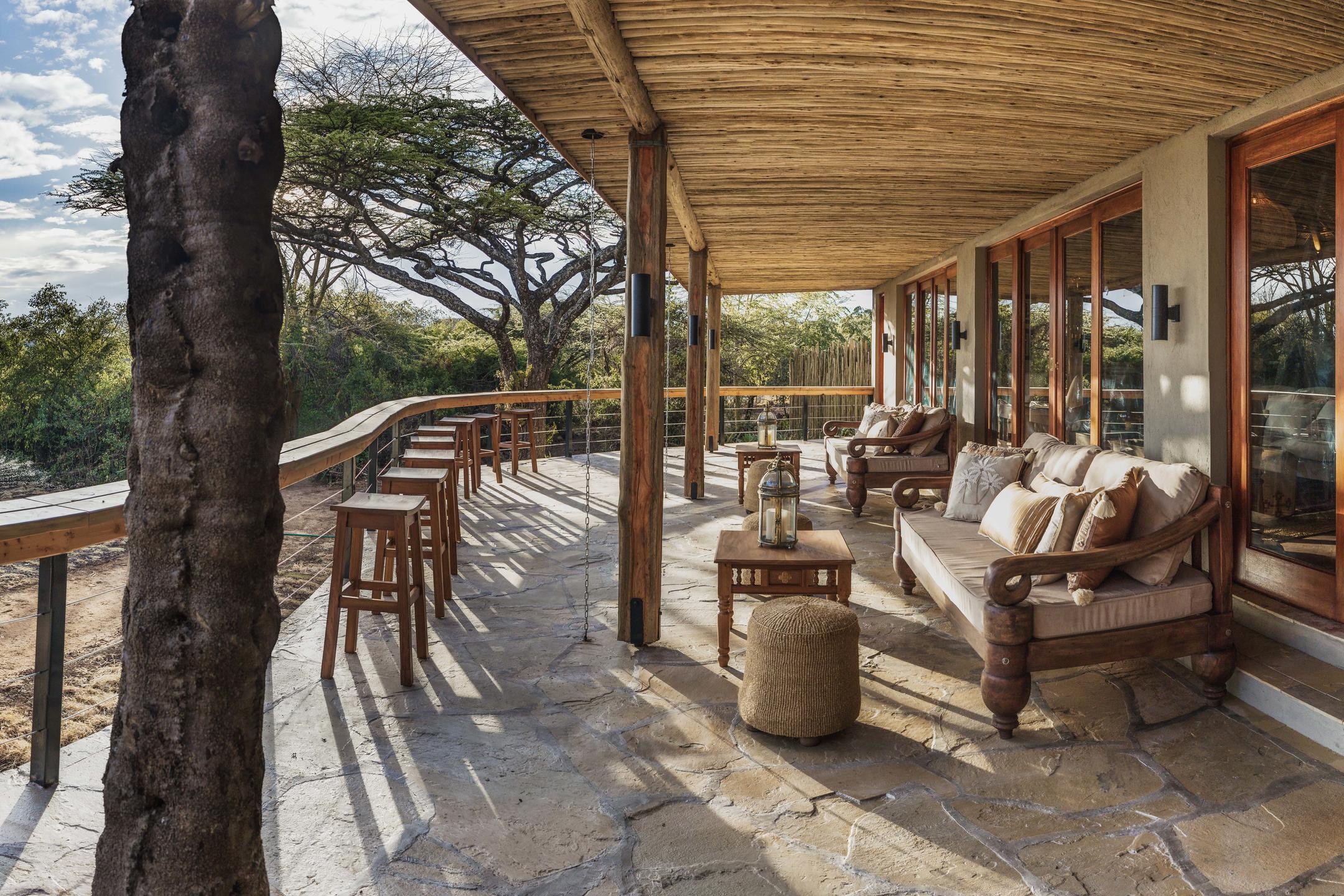 Main deck at elewana lewa safari camp