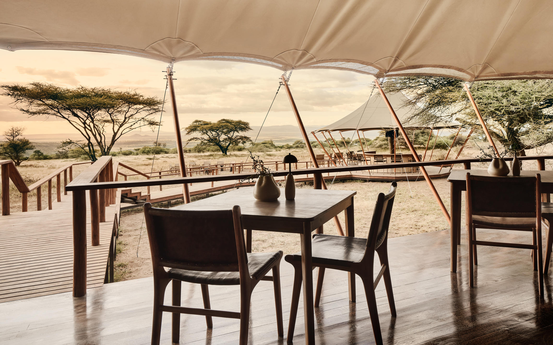 Views from the main area at Ngorongoro Crater Camp