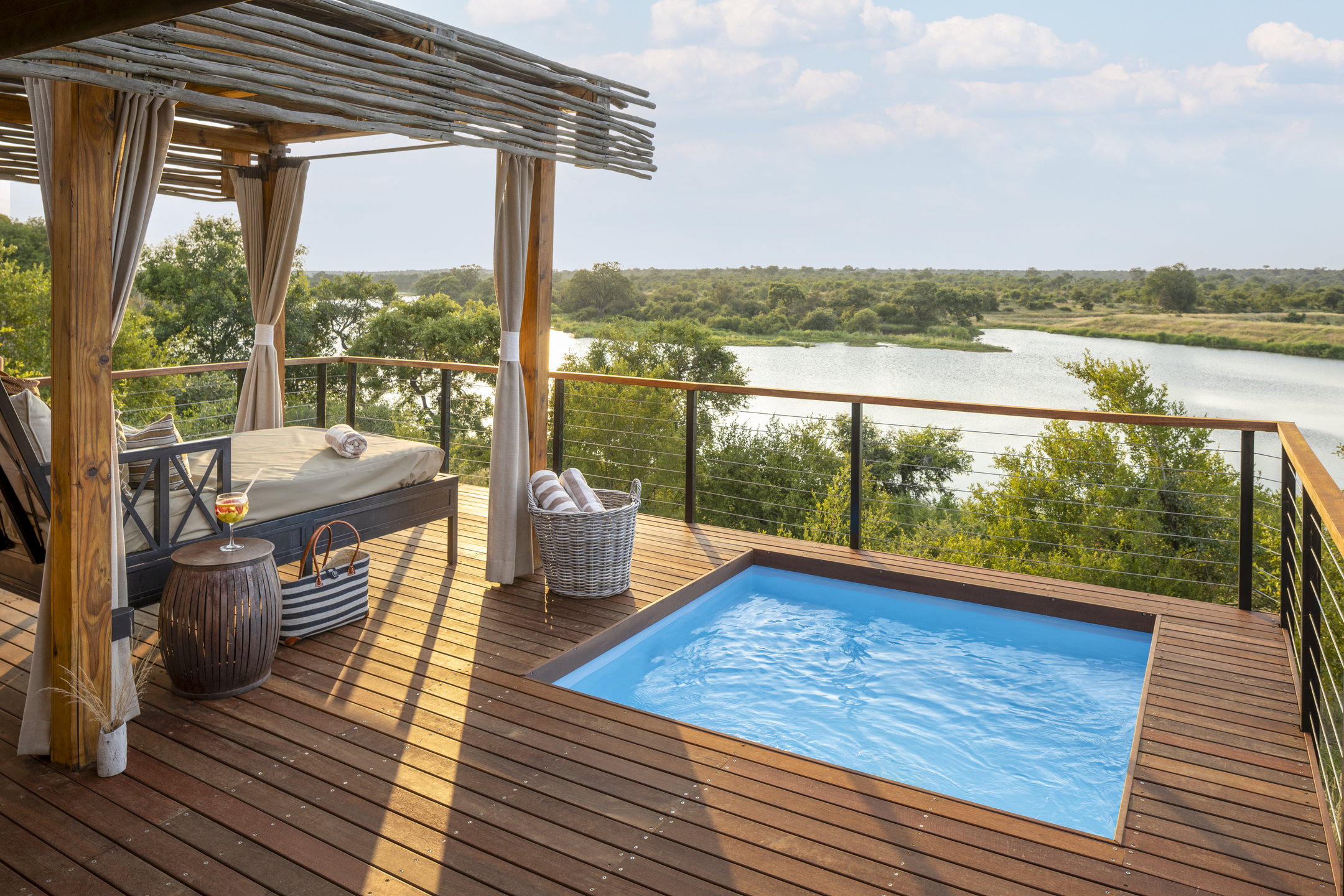 Private plunge pool at Simbavati Hilltop lodge