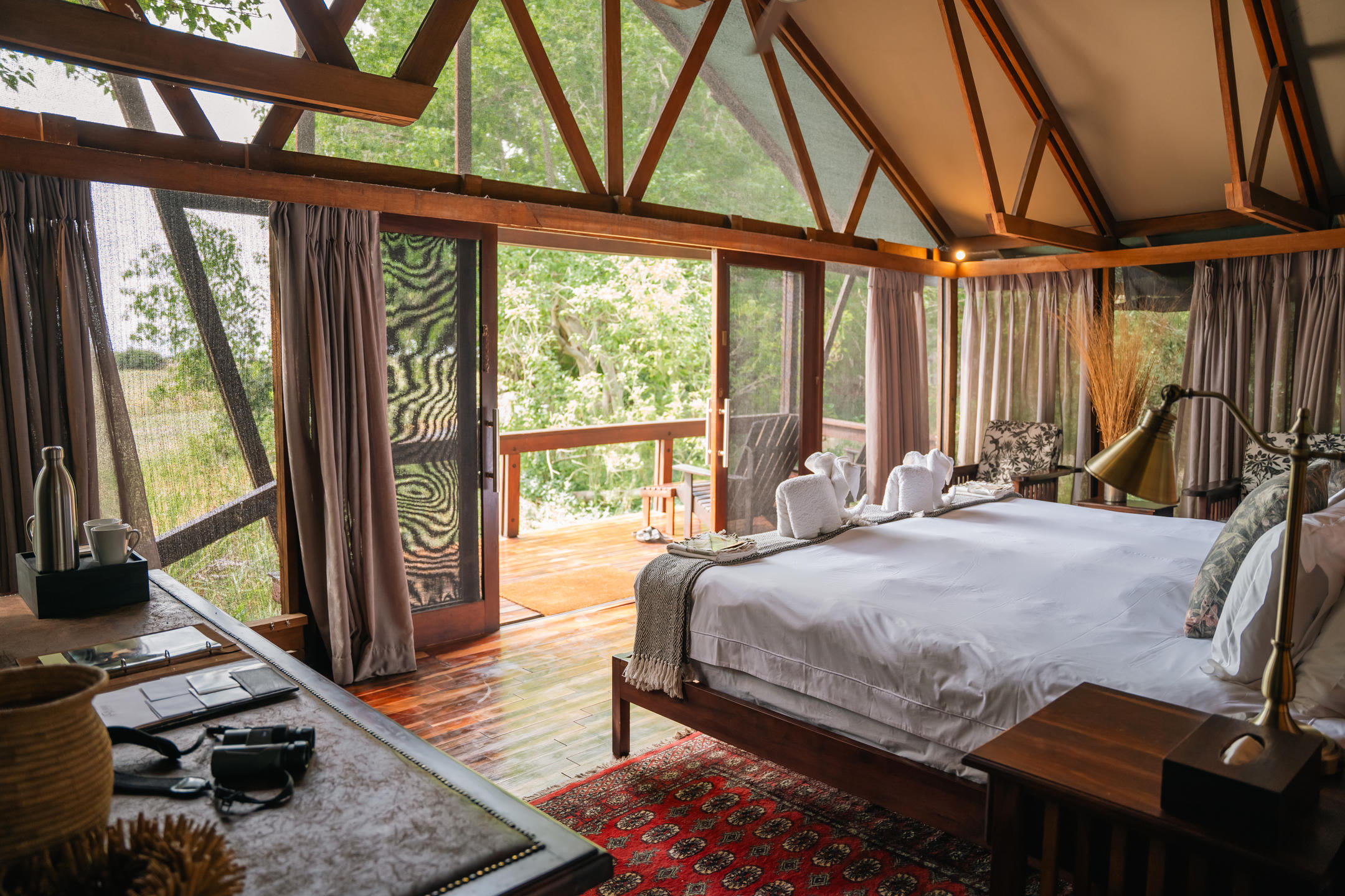 Luxury tent at Lebala Camp in Kwando Reserve