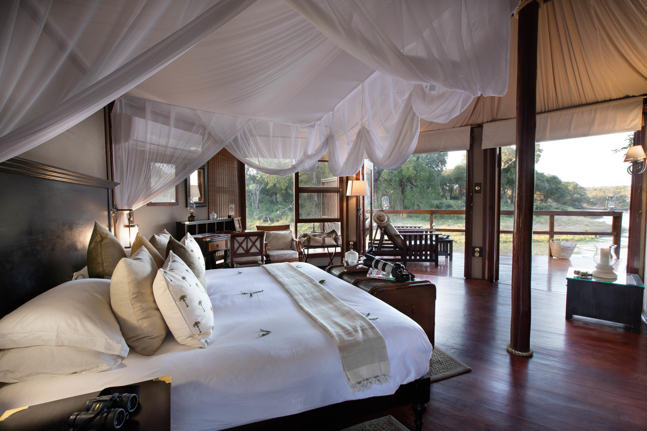 Suite Interior at Hamiltons tented camp in the kruger