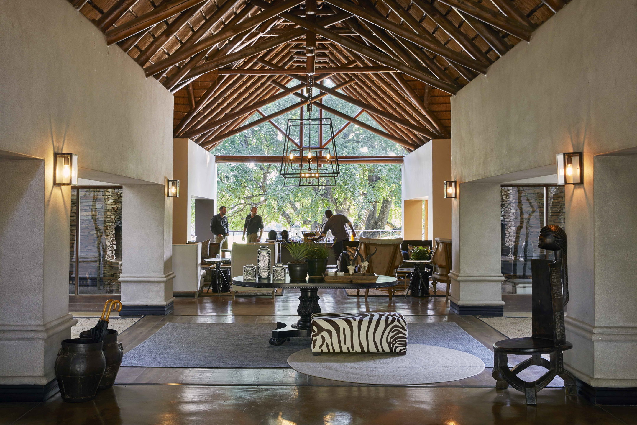 Main entrance at Lion Sands Tinga