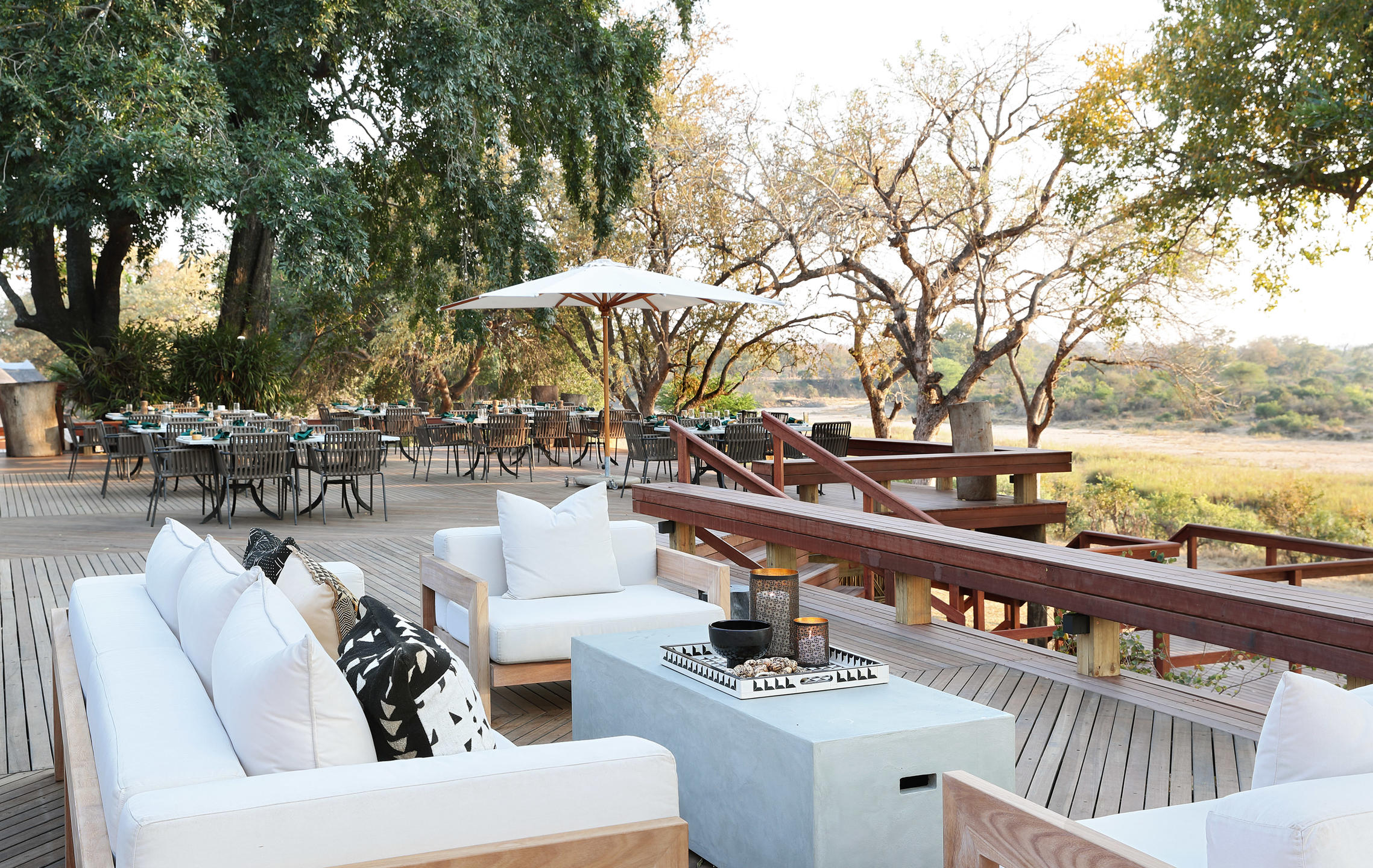 Main deck area at MalaMala Main Camp