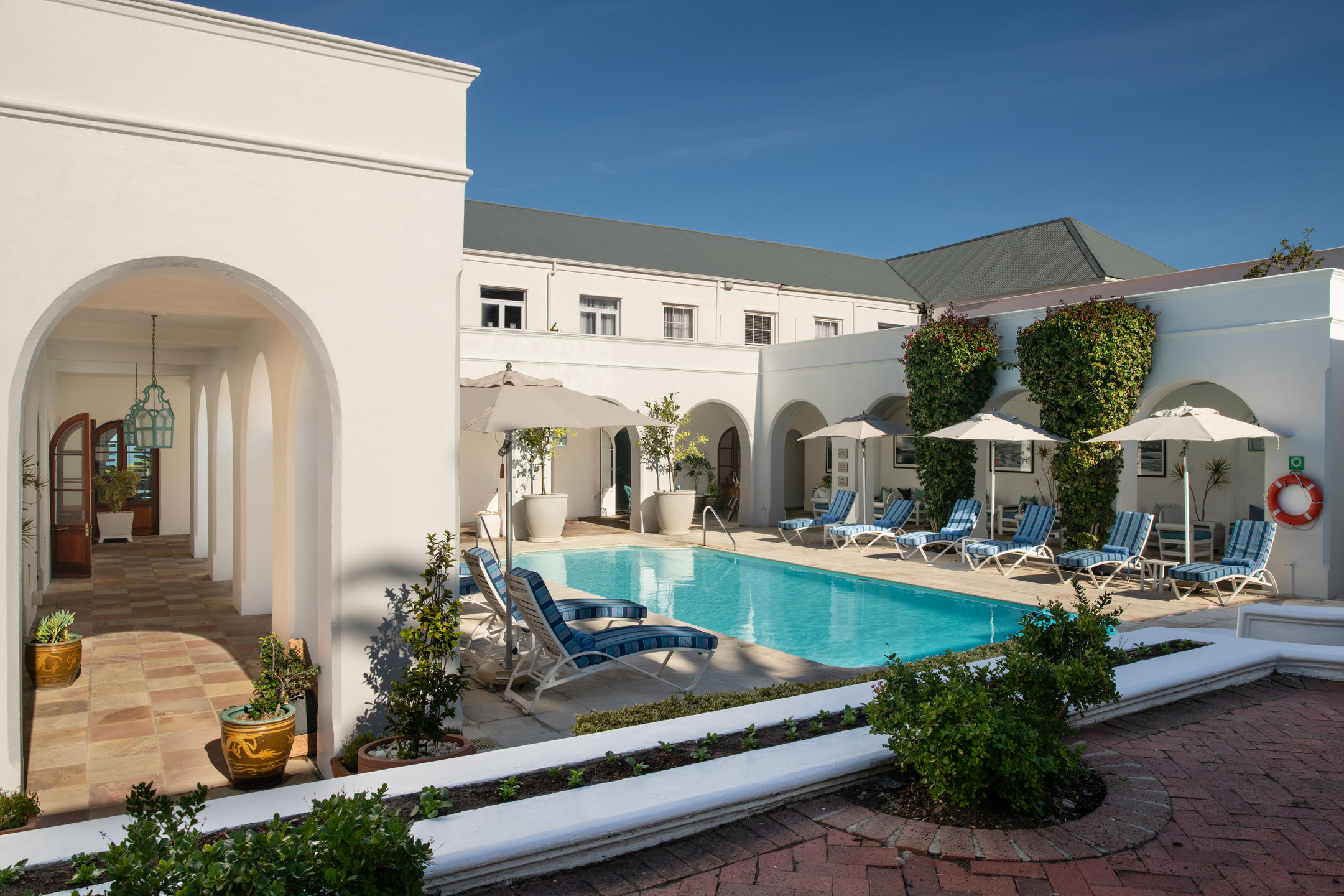 Pool in the courtyard at The Maine in Hermanus