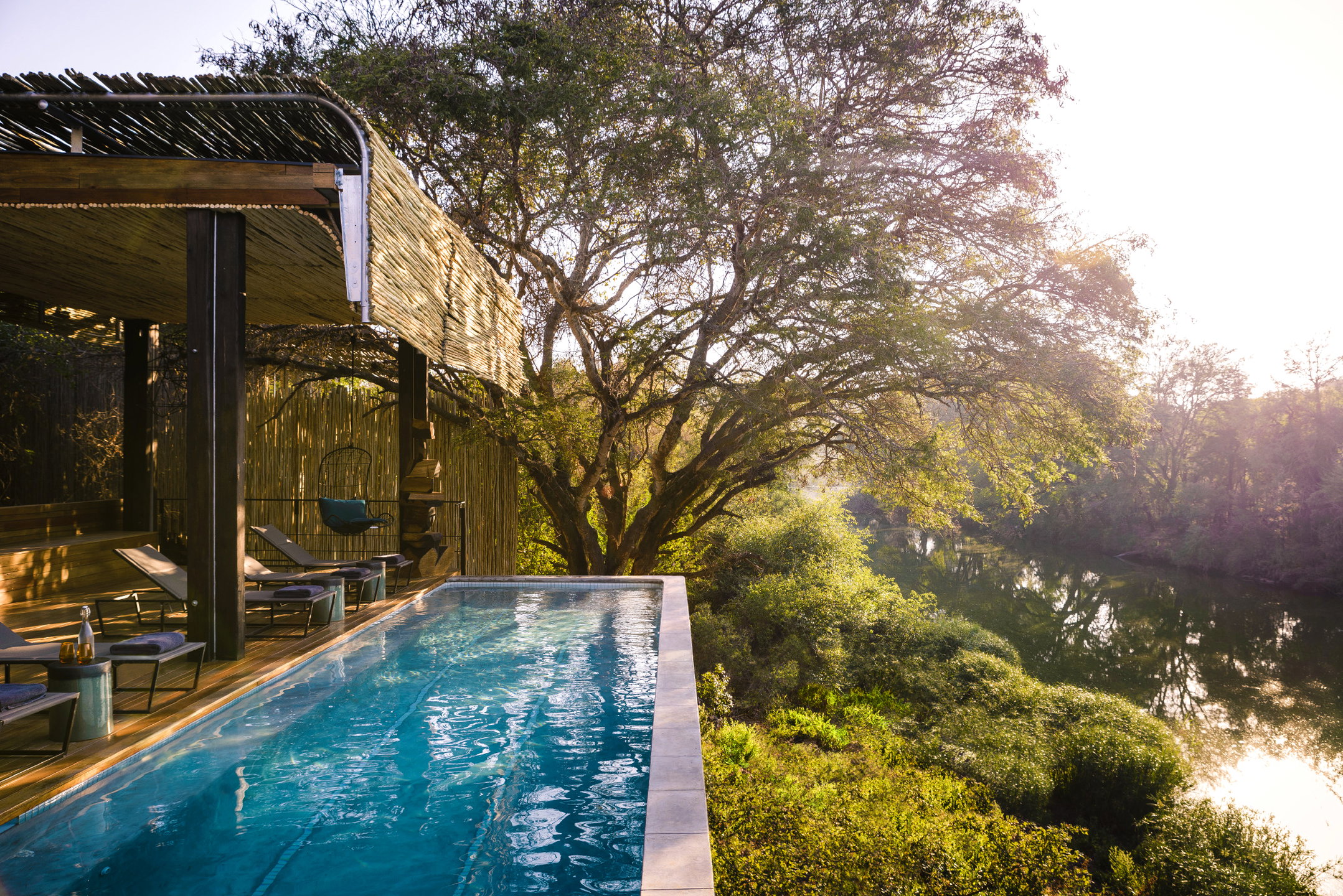 Main Pool at singita sweni overlooking the kruger