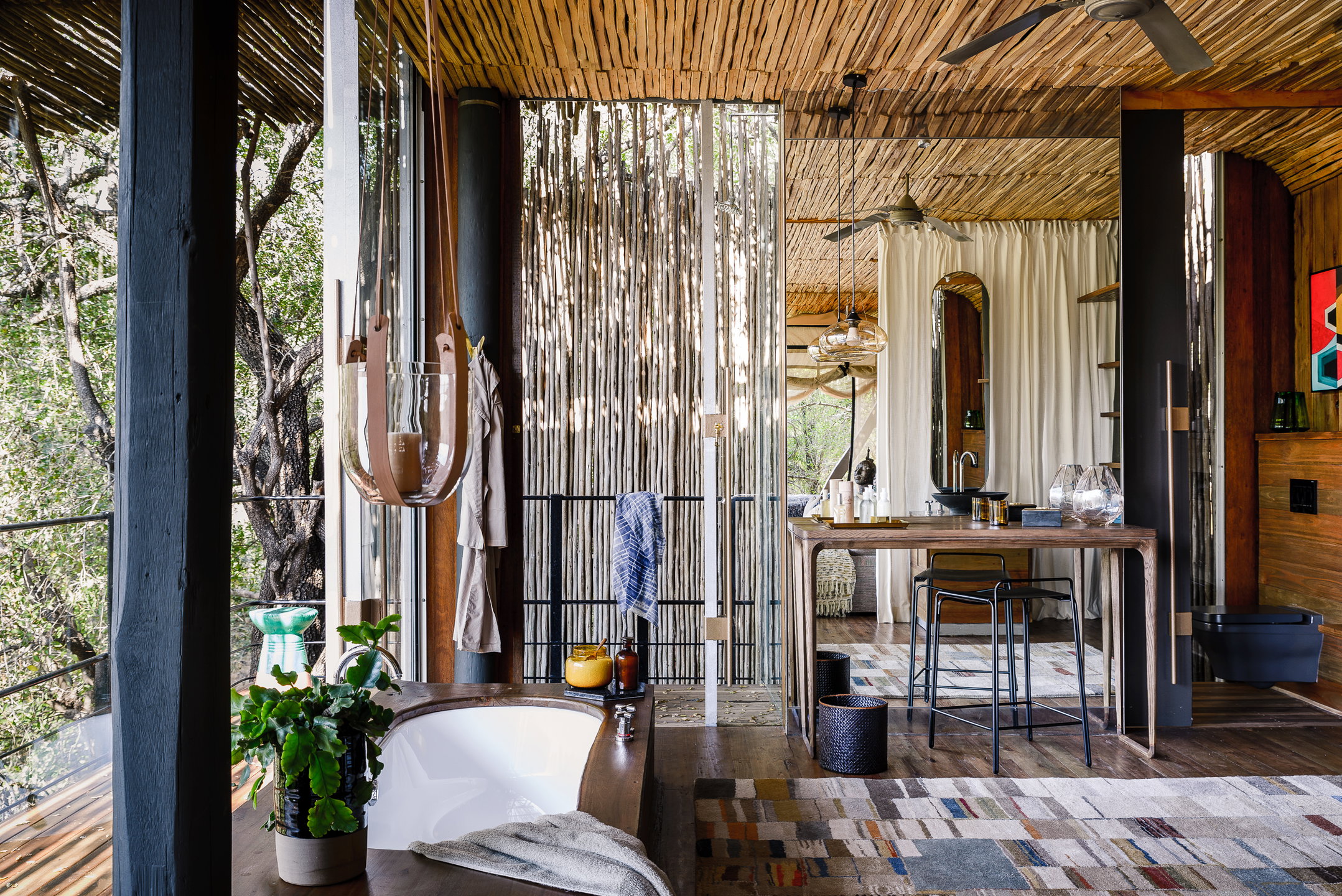 Bathroom at singita sweni
