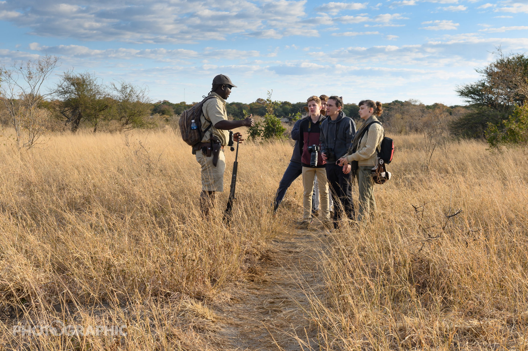 walking safari at gomoti plains