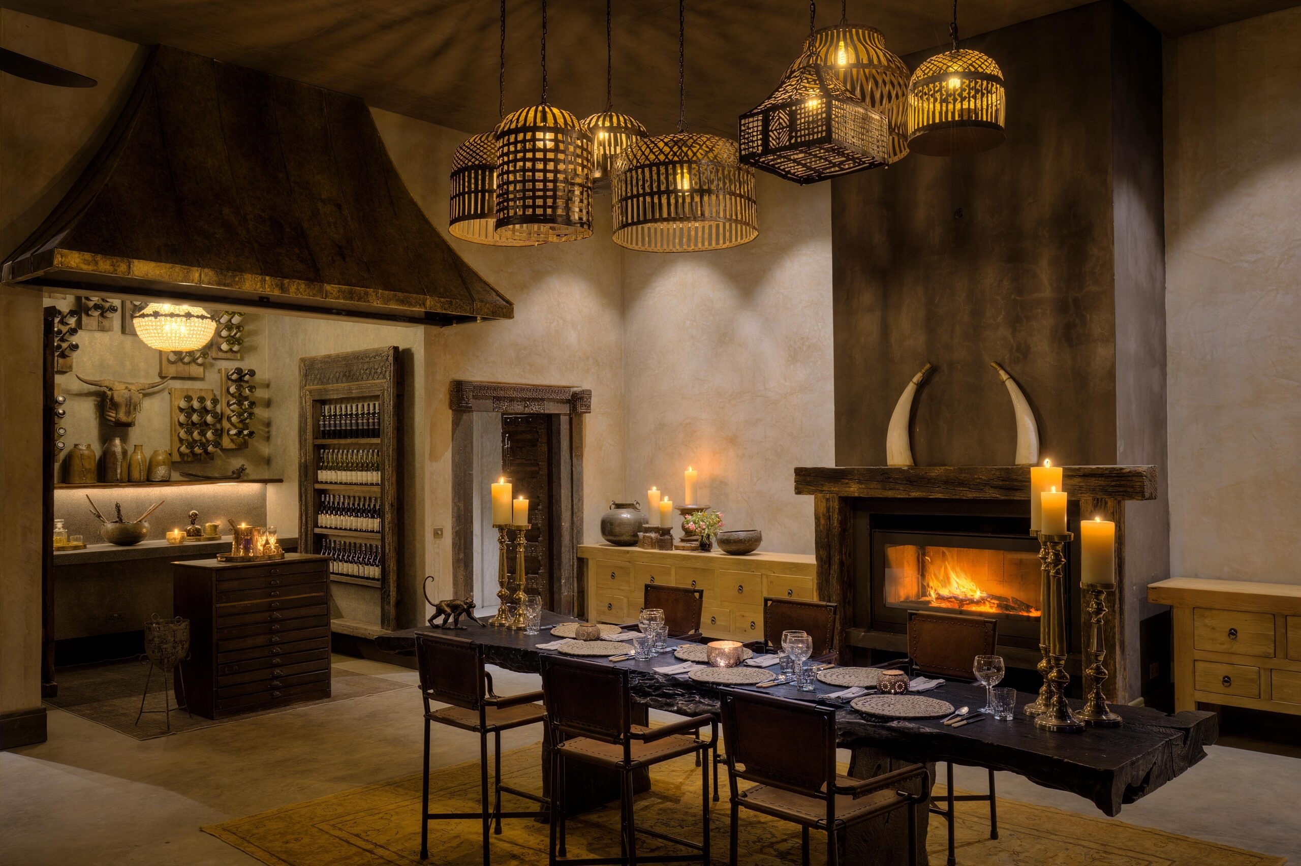 Indoor dining at Wild Hill in the Mara