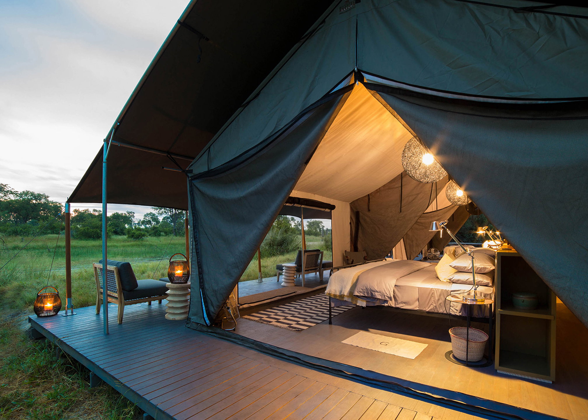 Tented room at Gomoti PLains