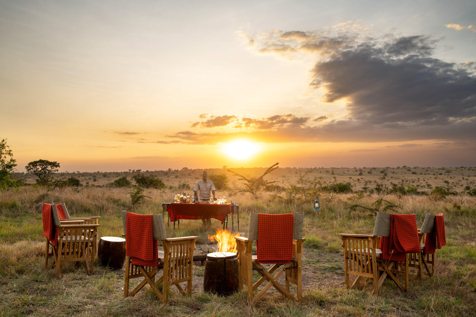 Sundowners at Nyikani Migration Camp in the Serengeti