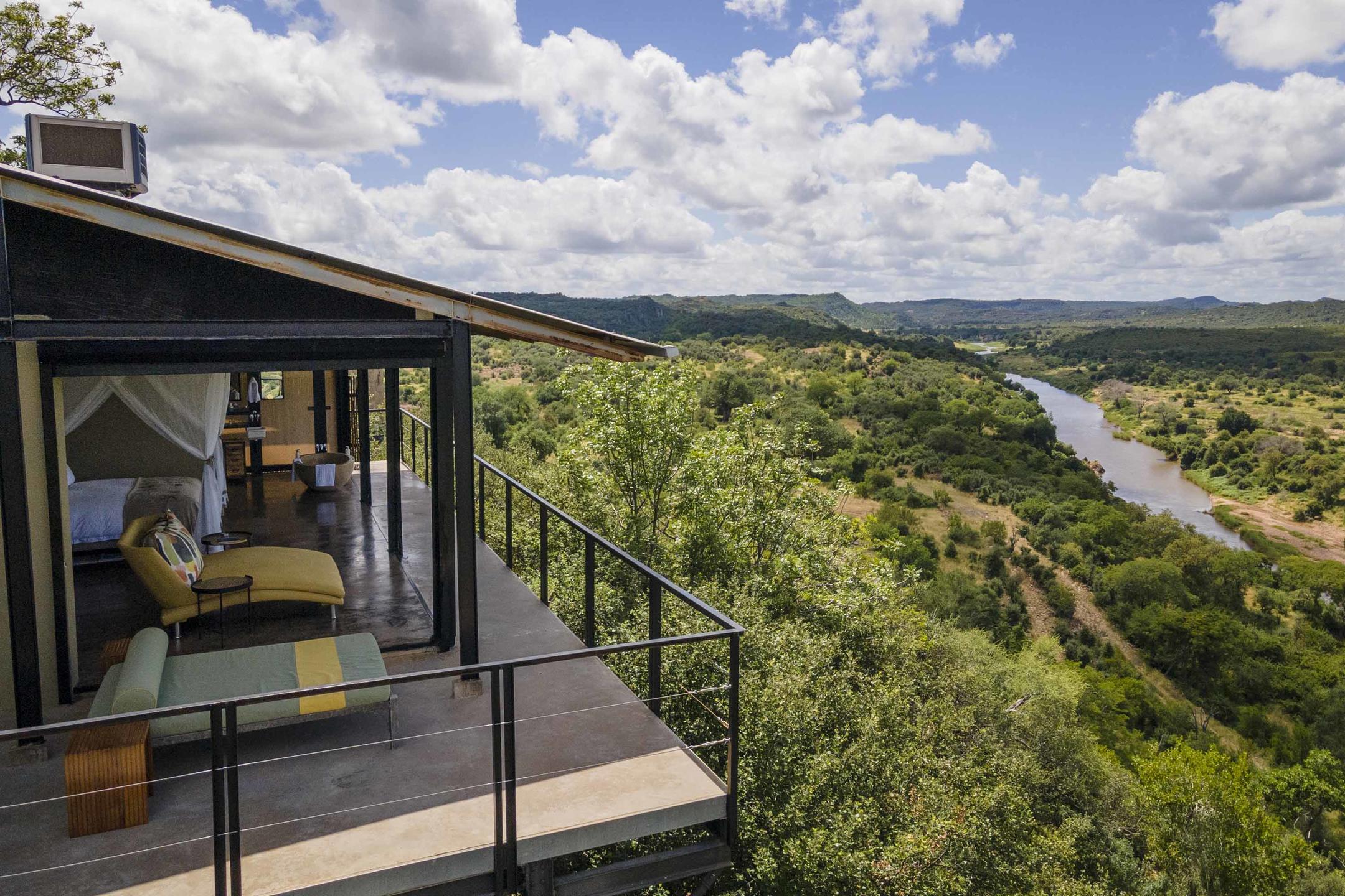 Views from the River View rooms at The outpost