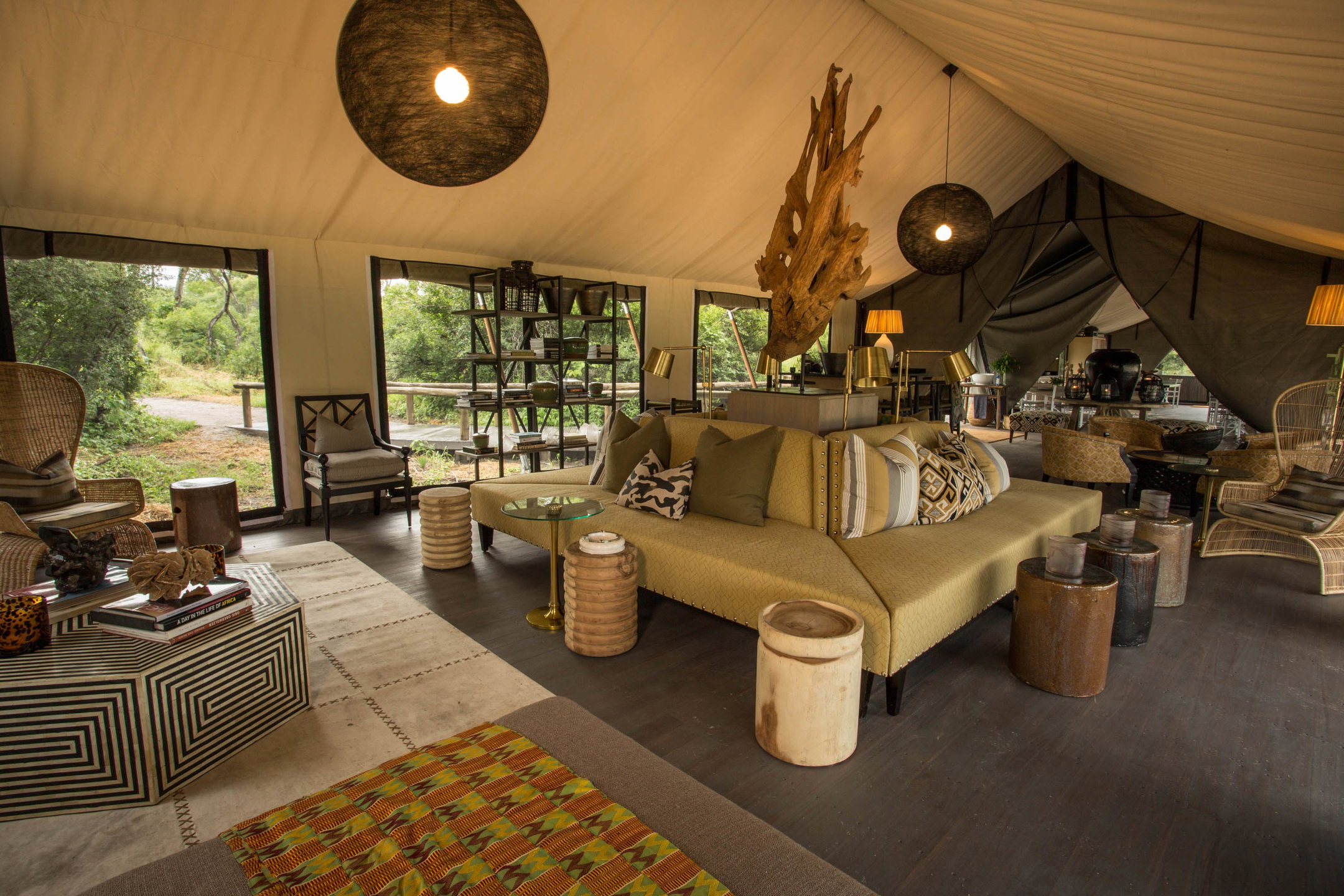 Tented main area at Gomoti plains